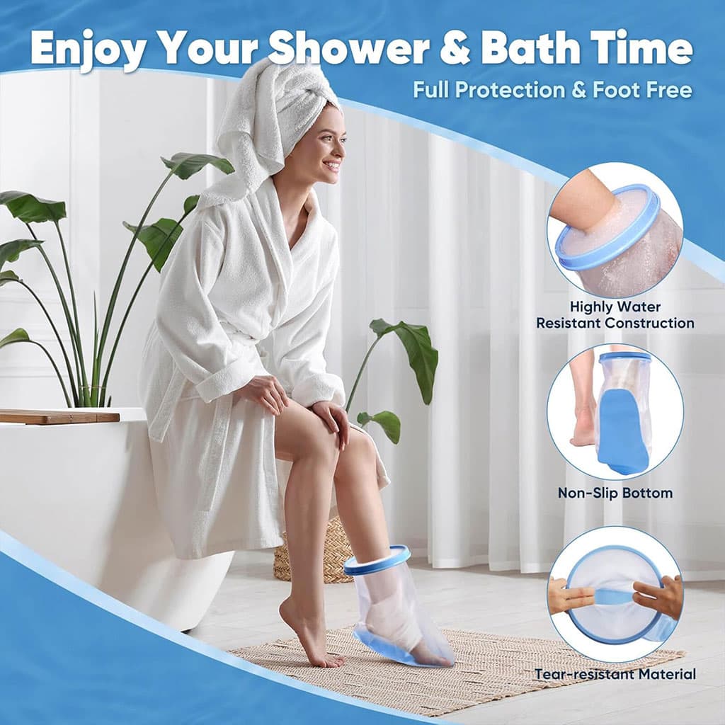 Housse de plâtre imperméable pour la douche protection demi pied adulte – غطاء عازل للمياه للرجل المكسورة - Divers - صورة 2