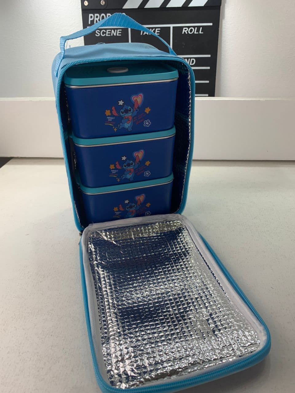 Lunch Box avec Sac Isotherme Design Cartoon 3 Compartiments Alimentaires – حافظة أطعام للأطفال 3 طبقات - Cuisine - صورة حقيقية 9