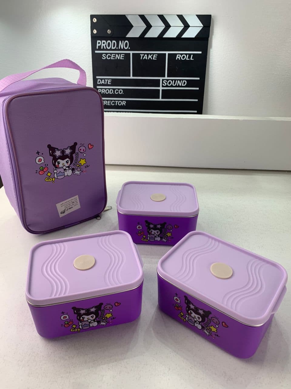 Lunch Box avec Sac Isotherme Design Cartoon 3 Compartiments Alimentaires – حافظة أطعام للأطفال 3 طبقات - Cuisine - صورة حقيقية 13