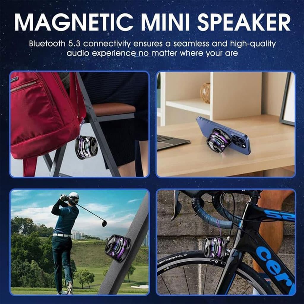 G200 Mini Haut-parleur Bluetooth magnétique sans fil avec lumière RVB – مكبر صوت مغناطيسي ومحمول - Électronique - صورة 3
