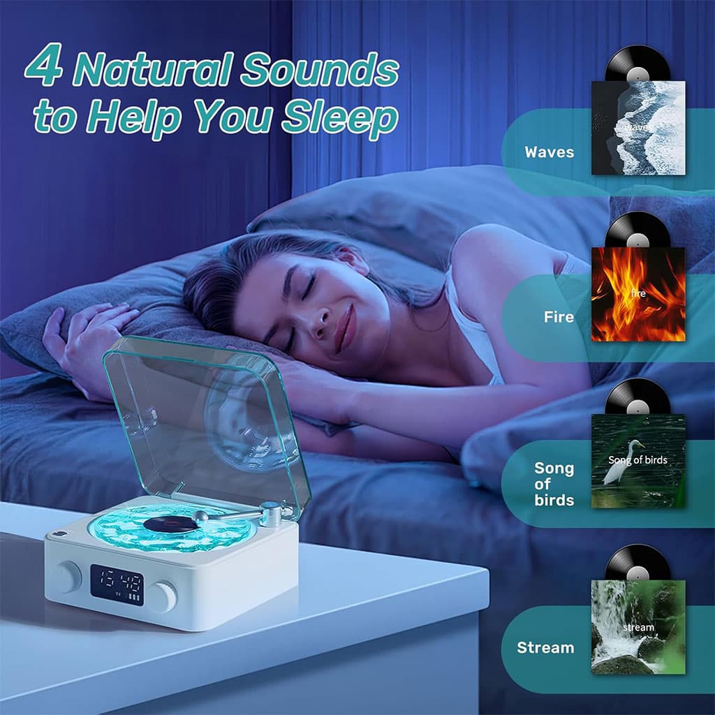 Lecteur Vinyle Sans Fil Bluetooth avec Effet Lumineux RVB – مكبر صوت بلوتوث - Électronique - صورة 5