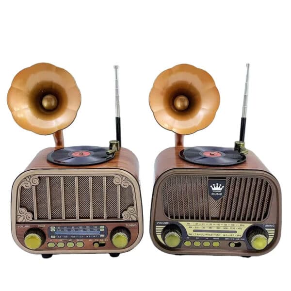 Radio rétro sans fil Bluetooth FM AM SW avec USB TF MD-1319BT – مكبر صوت بلوتوث على شكل راديو - Décoration - صورة 7