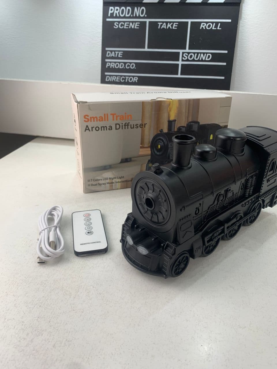 Train Diffuseur D Huiles Essentielles et Humidificateur Ultra-Silencieux de 300ml – معطر جو على شكل قطار - Décoration - صورة حقيقية 8