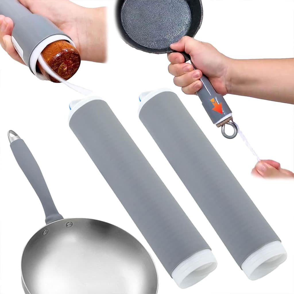 Couvercle de poignée de casserole 3PCS en silicone résistant à la chaleur – غطاء مقبض المقلاة مضاد للحرارة - Cuisine - صورة 5