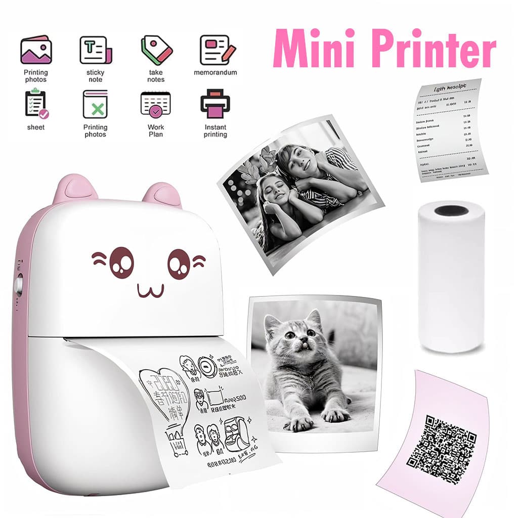 Mini imprimante Thermique Bluetooth sans Fil pour Smartphone – طابعة حرارية لاسلكية - Électronique - صورة 1