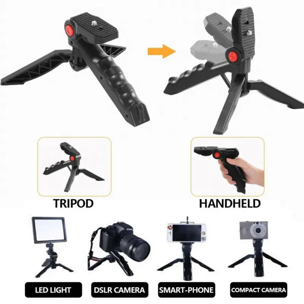 Kit d’enregistrement vidéo pour smartphone et appareil photo avec microphone à LED intégré – طقم تصورير إحترافي مع ميكروفون وإضاءة مدمجة - Électronique - صورة 6