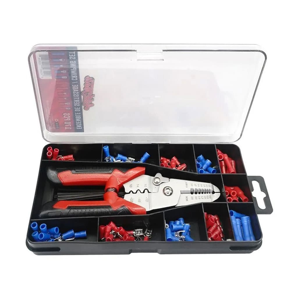 Coffret de sertissage 3en1 avec cosses 22-10 AWG – 170 pièces pour l’électricien - Outillage et Bricolage - صورة 3