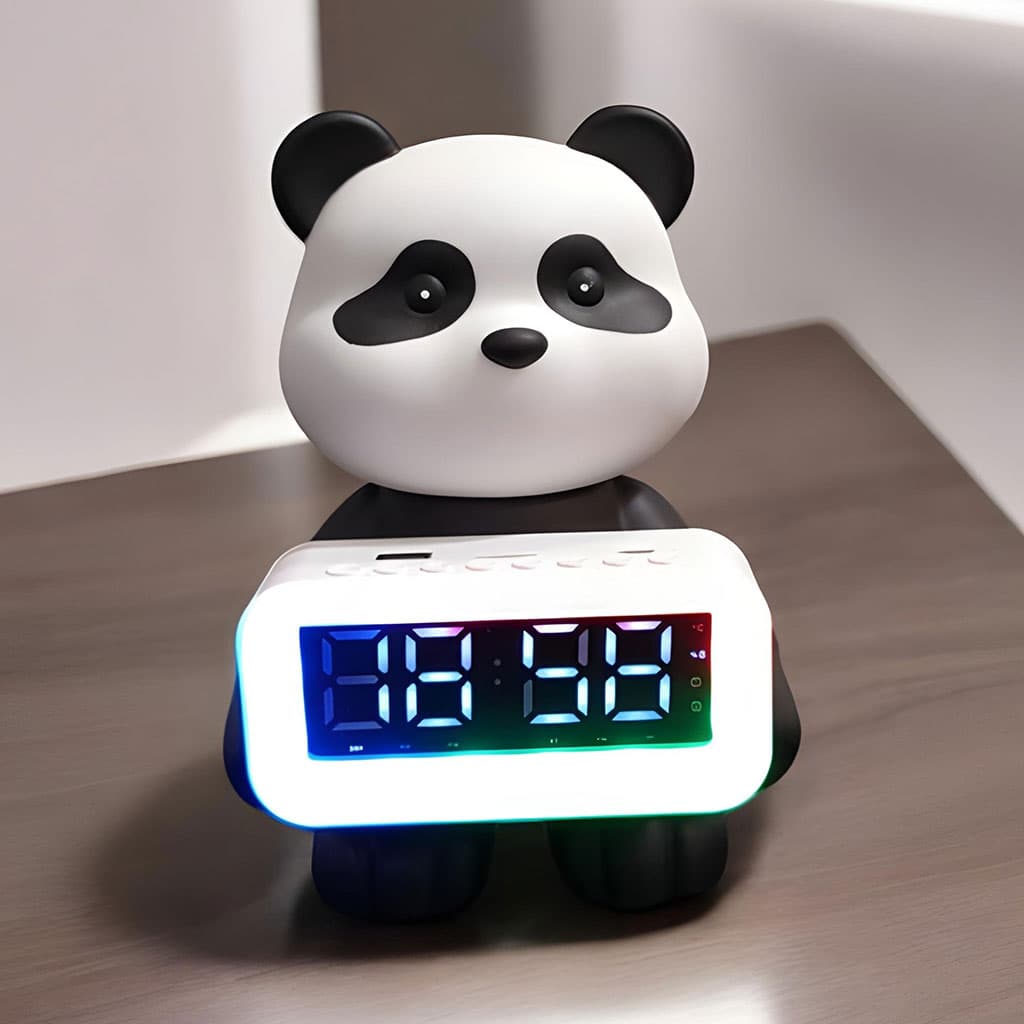 Enceinte Bluetooth Panda et Réveil Numérique RGB CH-M53 – مكبر صوت وساعة منبه - Électronique - صورة 1