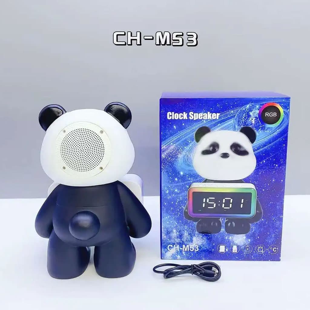 Enceinte Bluetooth Panda et Réveil Numérique RGB CH-M53 – مكبر صوت وساعة منبه - Électronique - صورة 6