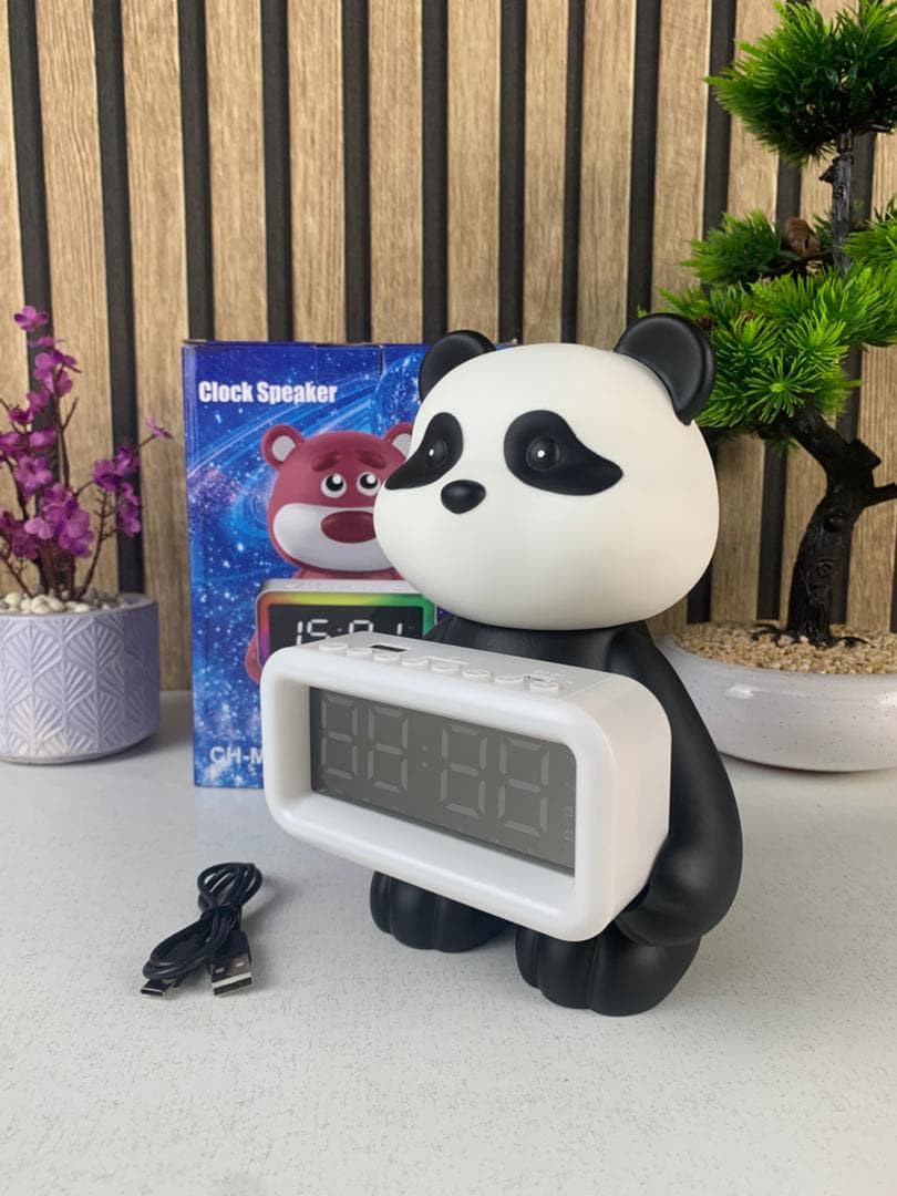 Enceinte Bluetooth Panda et Réveil Numérique RGB CH-M53 – مكبر صوت وساعة منبه - Électronique - صورة حقيقية 9