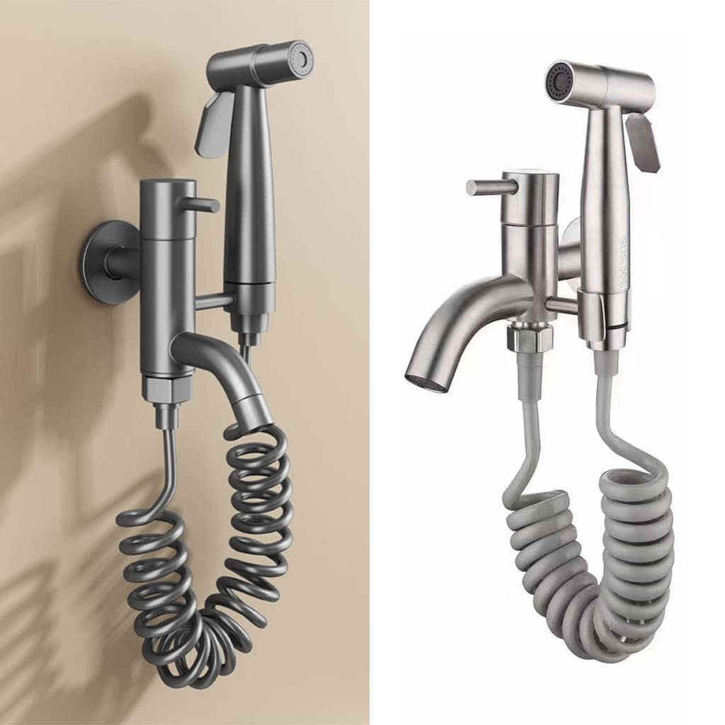 Pulvérisateur De Toilette À Haute Pression Avec Le Kit De Robinet V2 – رشاش مع صنبور حمام - Maison - صورة 1