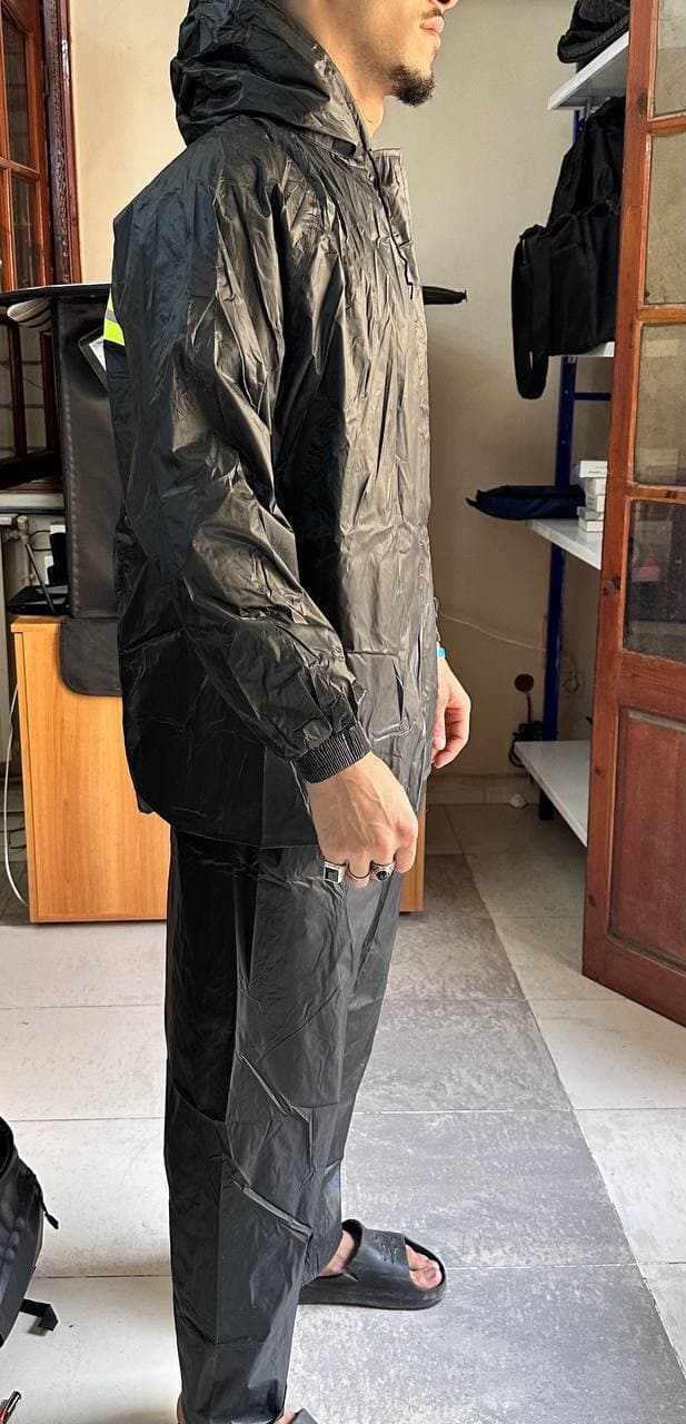 Ensemble De Pluie Imperméable Veste Et Pantalon avec Doublure Intérieure V2 – بدلة مقاومة للماء سميكة - Outillage et Bricolage - صورة حقيقية 8