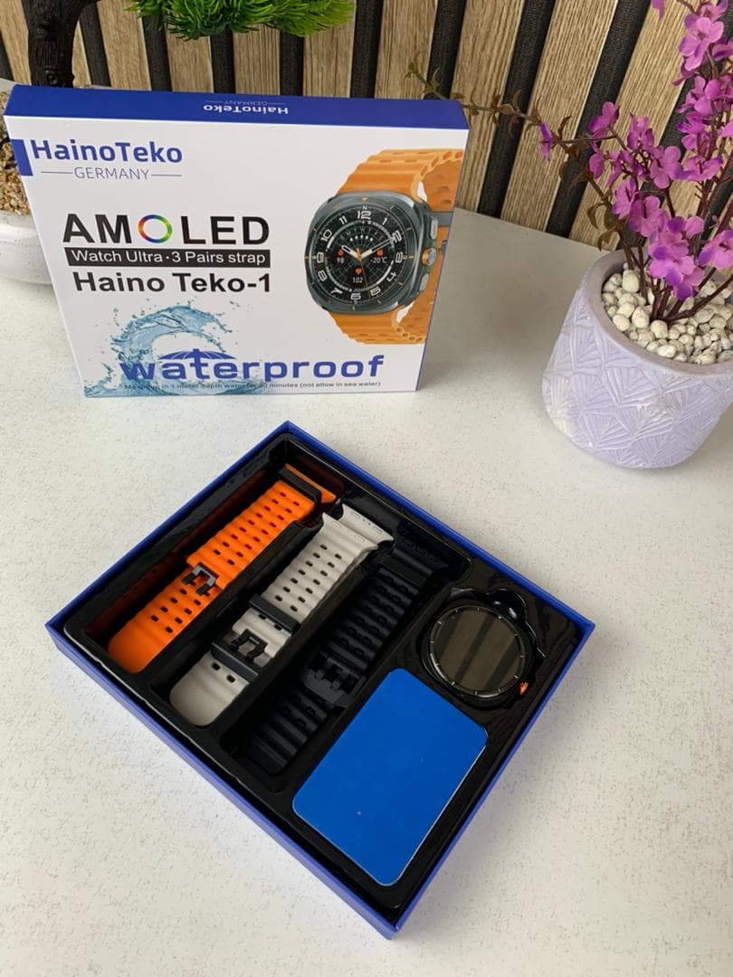 Smart Watch Haino Teko-1 Écran Amoled avec 3 Bracelets intégré – ساعة ذكية أصلية - Électronique - صورة حقيقية 9