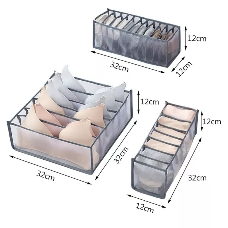 Organisateur de Sous-Vêtement Transparent 3PCS dans Tiroirs - Maison - صورة 11