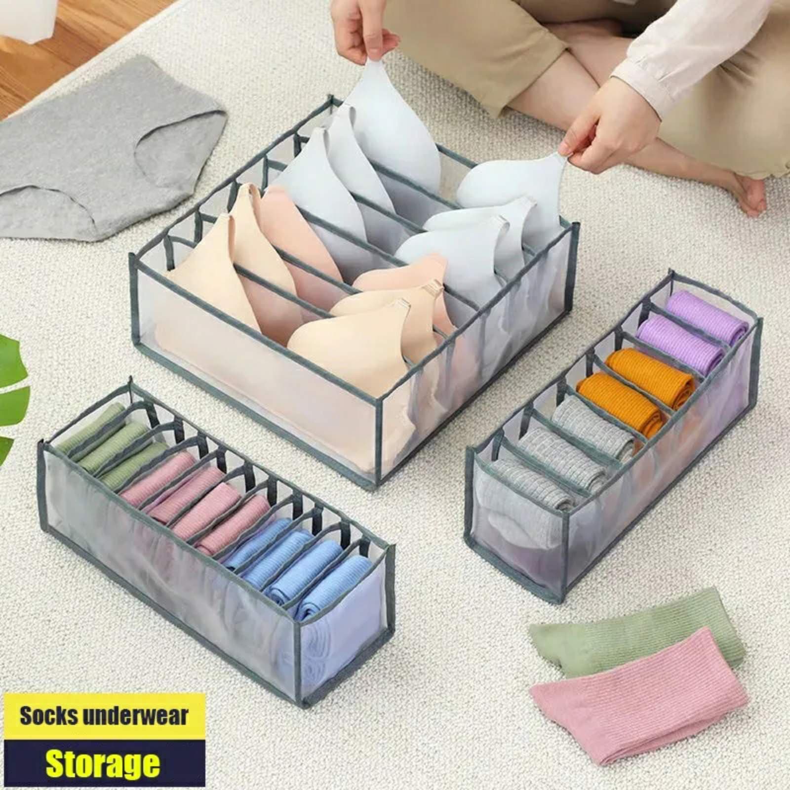 Organisateur de Sous-Vêtement Transparent 3PCS dans Tiroirs - Maison - صورة 3