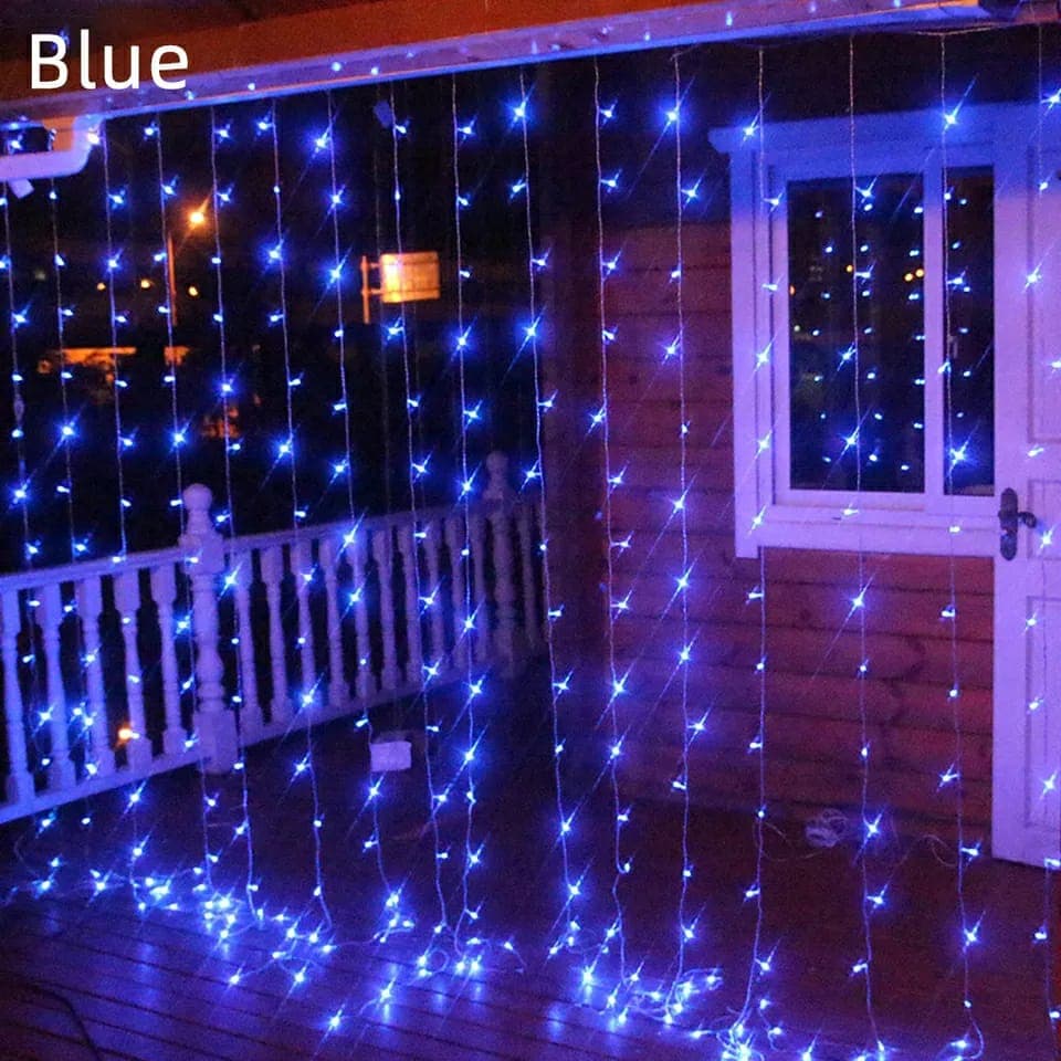 Rideau Lumineux 3\3 M 220 V pour la décoration extérieure Et des fêtes à la maison - Maison - صورة 3