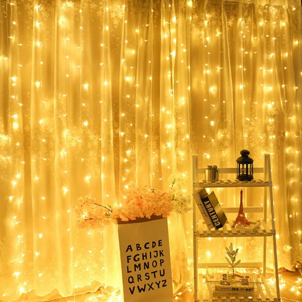 Rideau Lumineux 3\3 M 220 V pour la décoration extérieure Et des fêtes à la maison - Maison - صورة 6