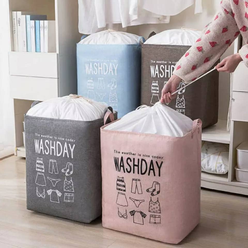Panier à linge de grande capacité pliable pour vêtements couette, vêtements sales pour salle de bain moderne - Maison - صورة 1