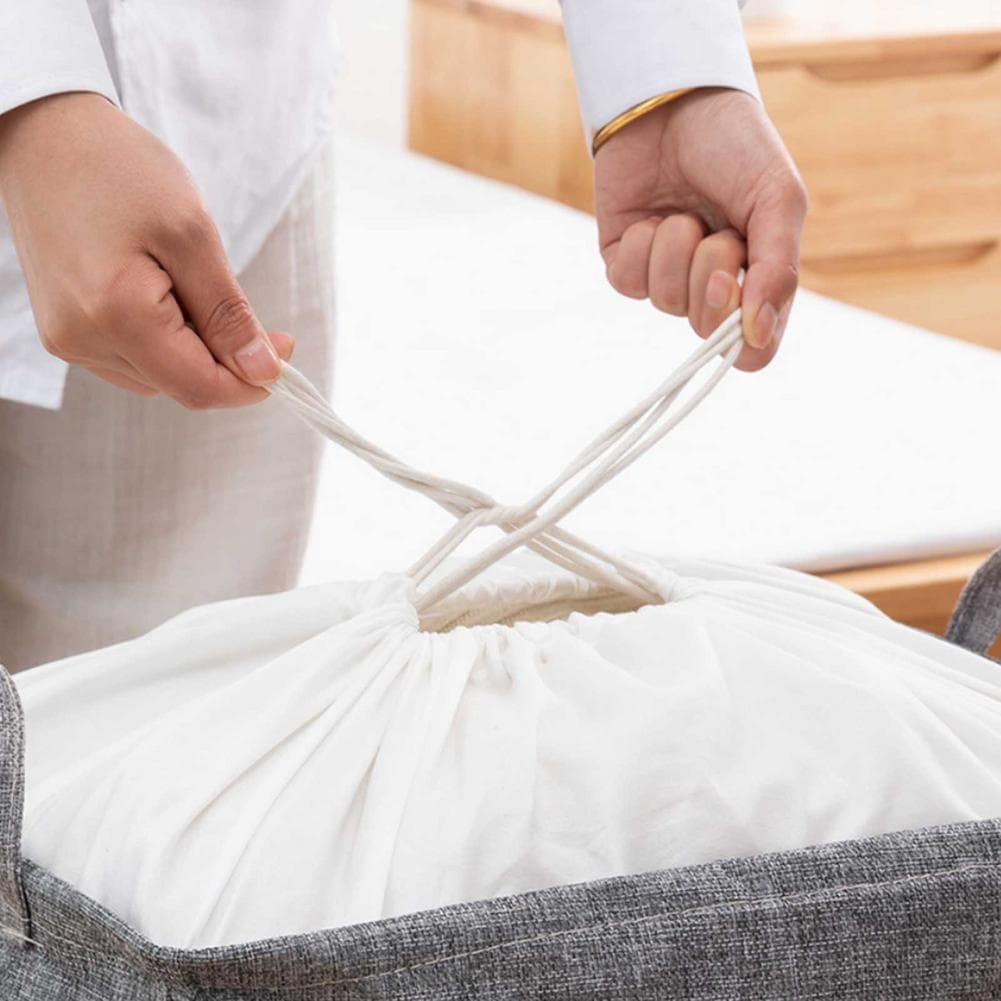 Panier à linge de grande capacité pliable pour vêtements couette, vêtements sales pour salle de bain moderne - Maison - صورة 5
