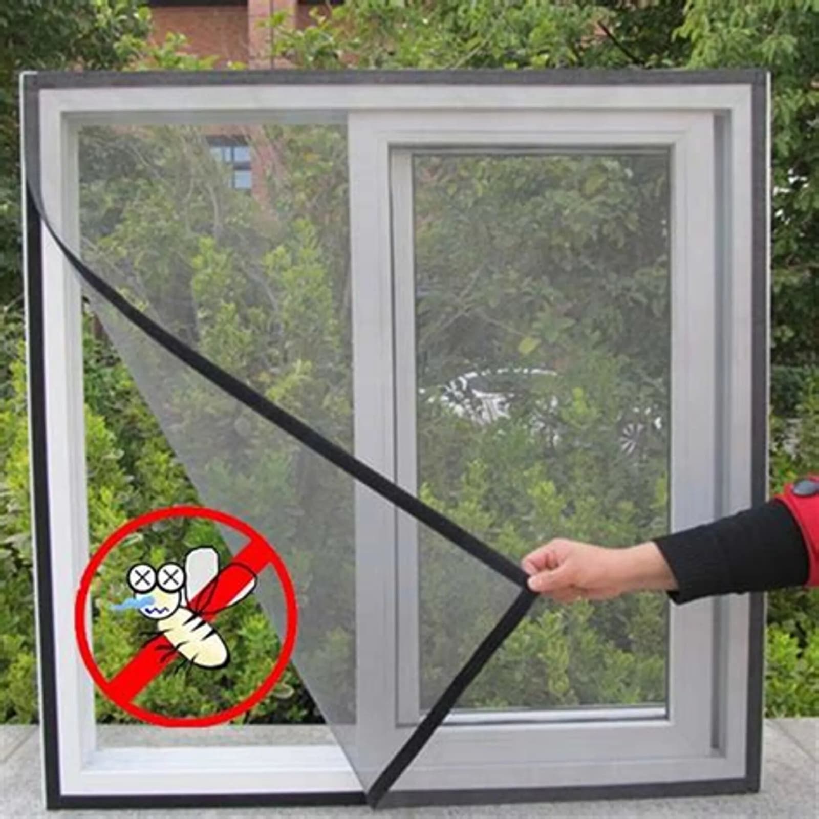 Moustiquaires Pour Fenêtre Avec Fixation 1.4 × 1.2 M - Maison - صورة 1