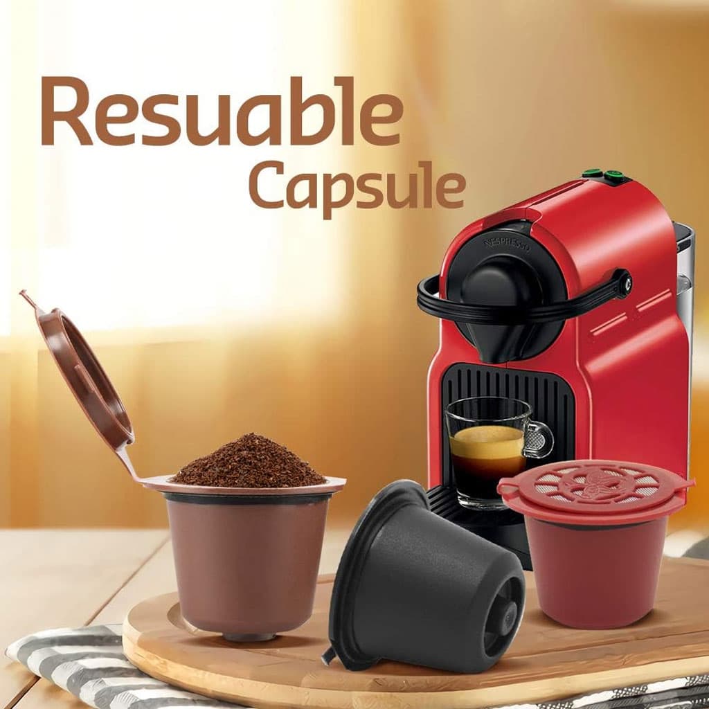 Pack 3Pcs Capsules Réutilisables Pour Machine À Café Nespresso – كبسولات قهوة قابلة لإعادة الملء - Cuisine - صورة 1
