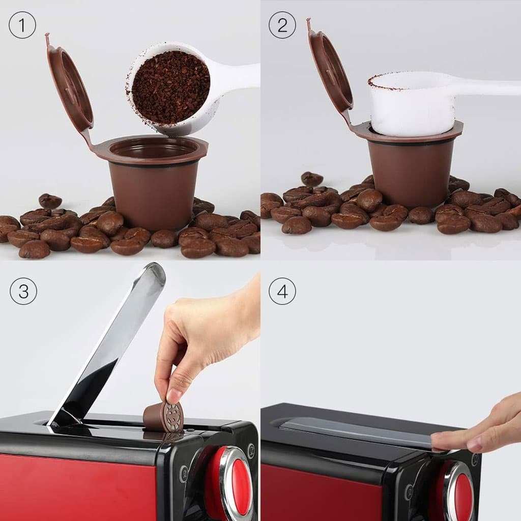Pack 3Pcs Capsules Réutilisables Pour Machine À Café Nespresso – كبسولات قهوة قابلة لإعادة الملء - Cuisine - صورة 5