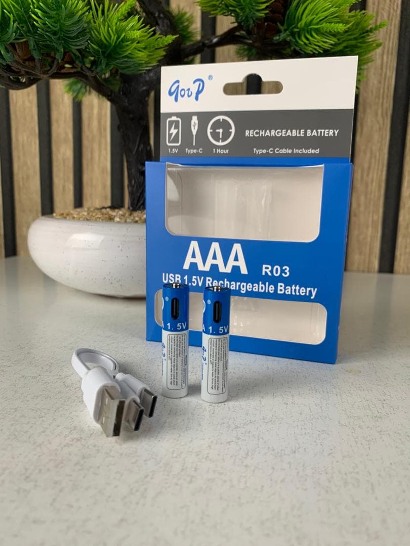2 Pile Rechargeable Lithium-Ion Type-C 1.2V 800mA – بطاريةقابلة للشحن - Électronique - صورة حقيقية 3