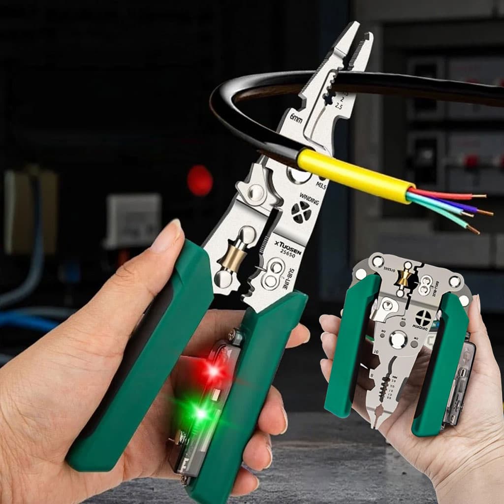 Pince à dénuder multifonction avec testeur de tension – أداة تجريد الأسلاك متعددة الوظائف - Outillage et Bricolage - صورة 1
