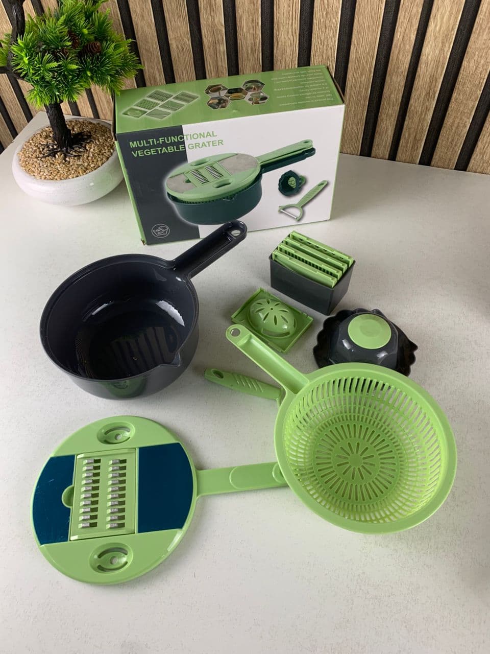 Râpe Multifonction 9en1 pour trancher les légumes – قطاعة خضر متعددة الإستعمالات - Cuisine - صورة حقيقية 10