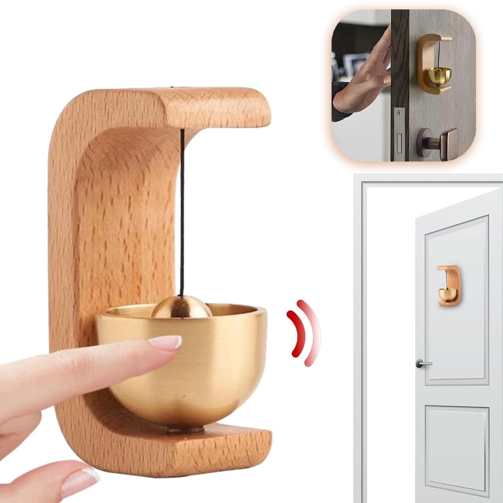 Sonnette de porte vintage style japonais en bois – جرس باب بتصميم أنيق - Maison - صورة 1