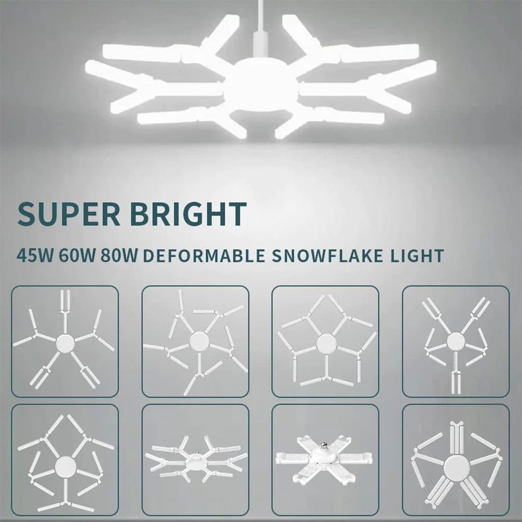 Lampe LED à visser déformable ultra lumineuse 6500K - Électronique - صورة 6