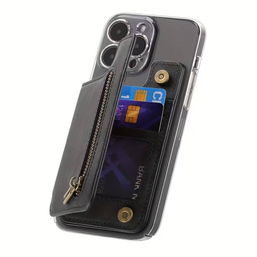 Étui portefeuille zippé pour téléphone avec emplacement de cartes – محفظة نقود وبطاقات - Accessoires - صورة 3
