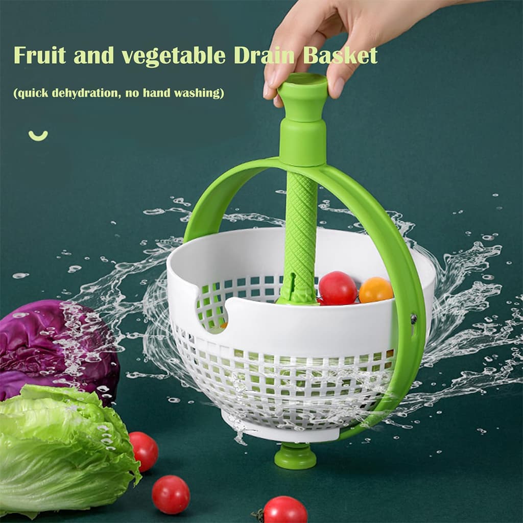 Panier D’égouttage Rotatif pour Fruits et Légumes Facile et Rapide – سلة غسل الخضار - Cuisine - صورة 7