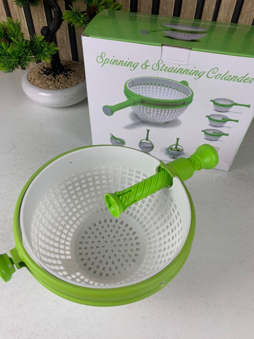 Panier D’égouttage Rotatif pour Fruits et Légumes Facile et Rapide – سلة غسل الخضار - Cuisine - صورة حقيقية 10