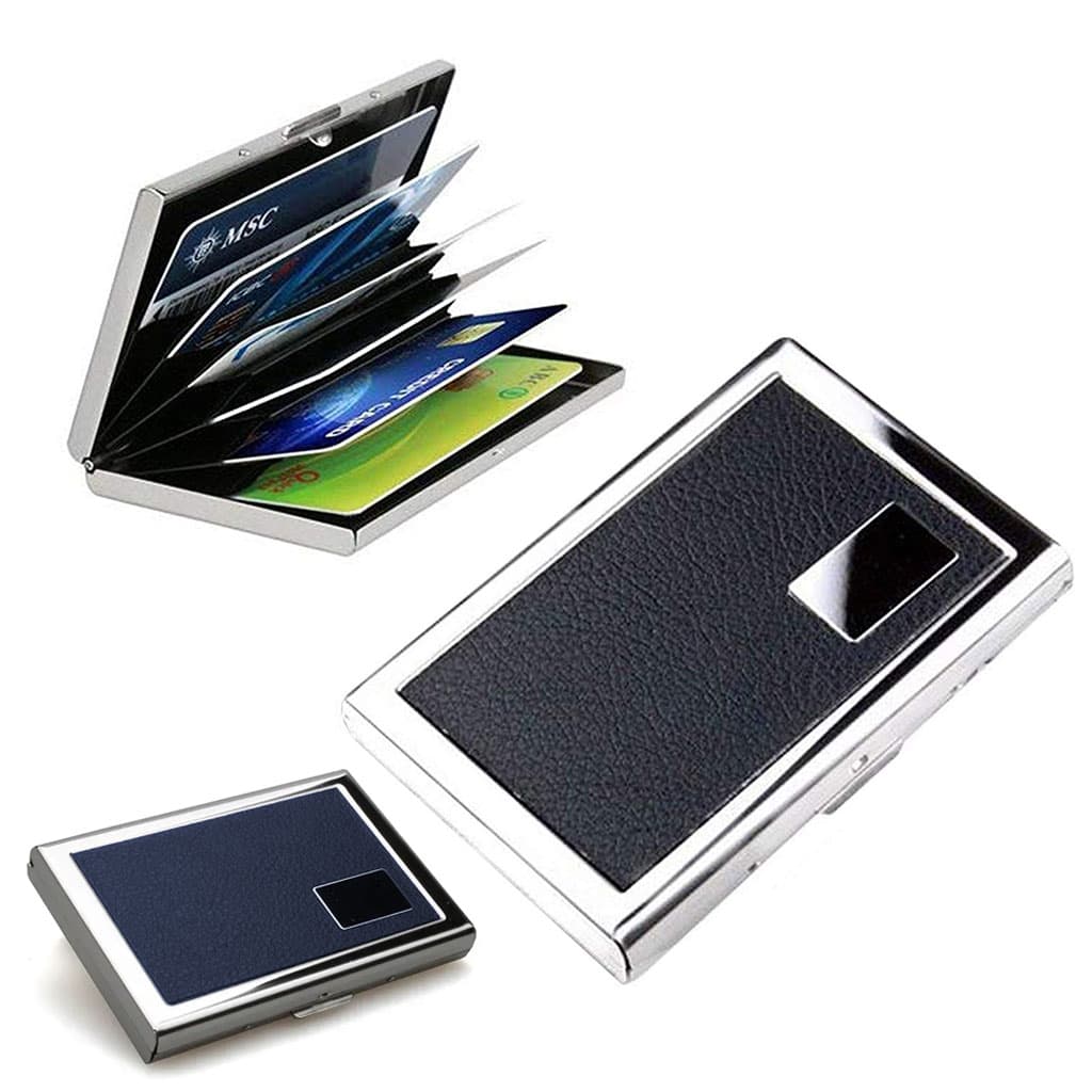 Étui portefeuille en acier noir avec protection RFID pour 6 cartes de crédit – محفظة بطاقات الإئتمان - Accessoires - صورة 1