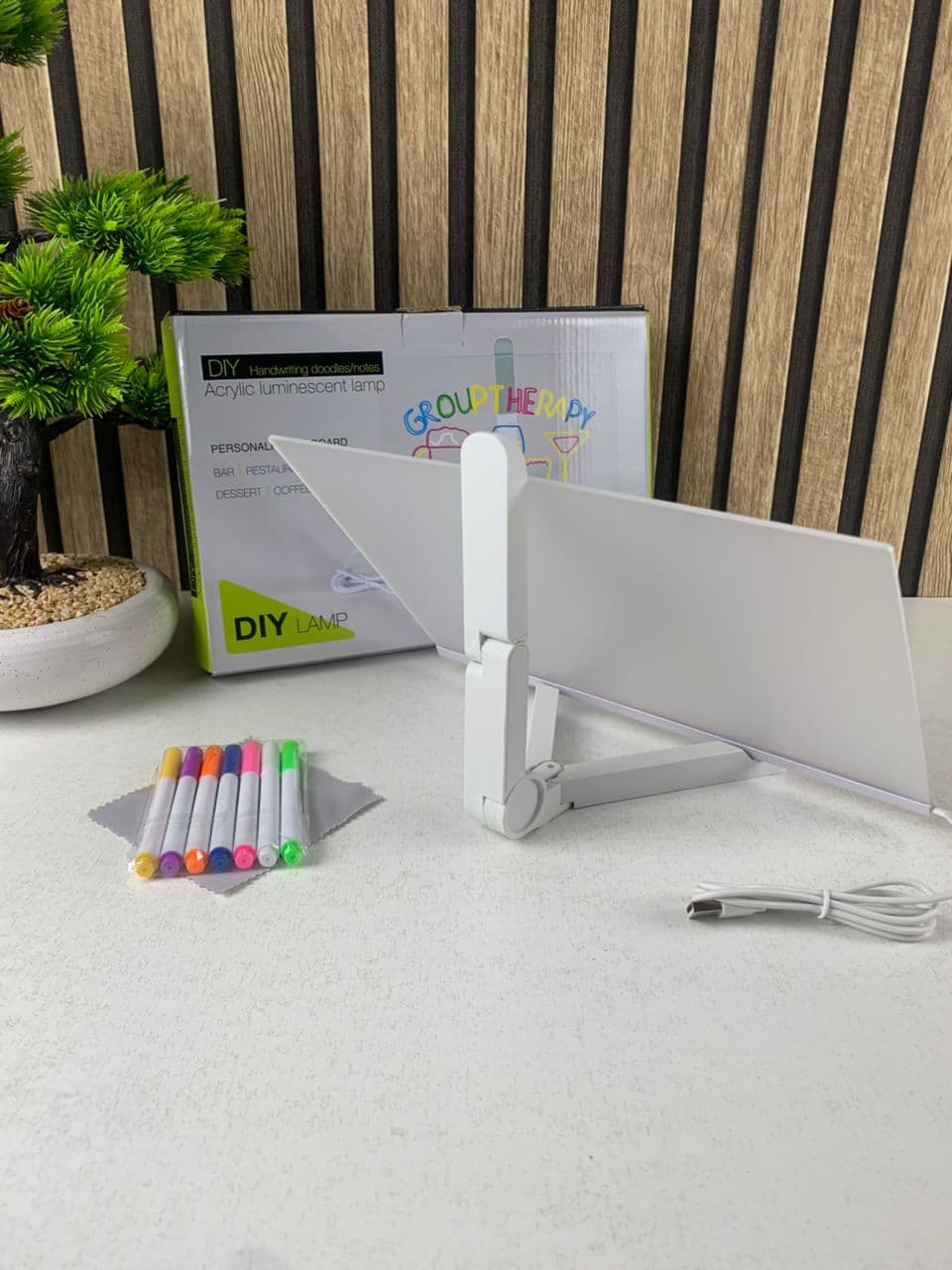 Tableau mémo LED lumineux avec stylo 7 couleurs et support – لوحة كتابة مضيئة للأطفال - Jouet & Gaming - صورة حقيقية 10