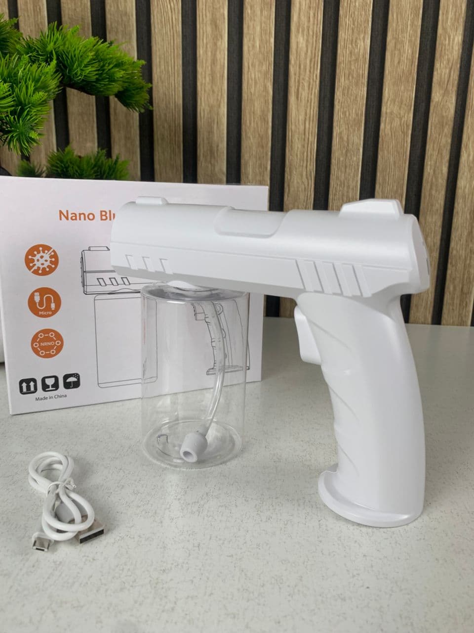 Pistolet pulvérisateur de désinfection sans fil 280 ml rechargeable par USB – جهاز تنظيف وتعقيم - Maison - صورة حقيقية 10