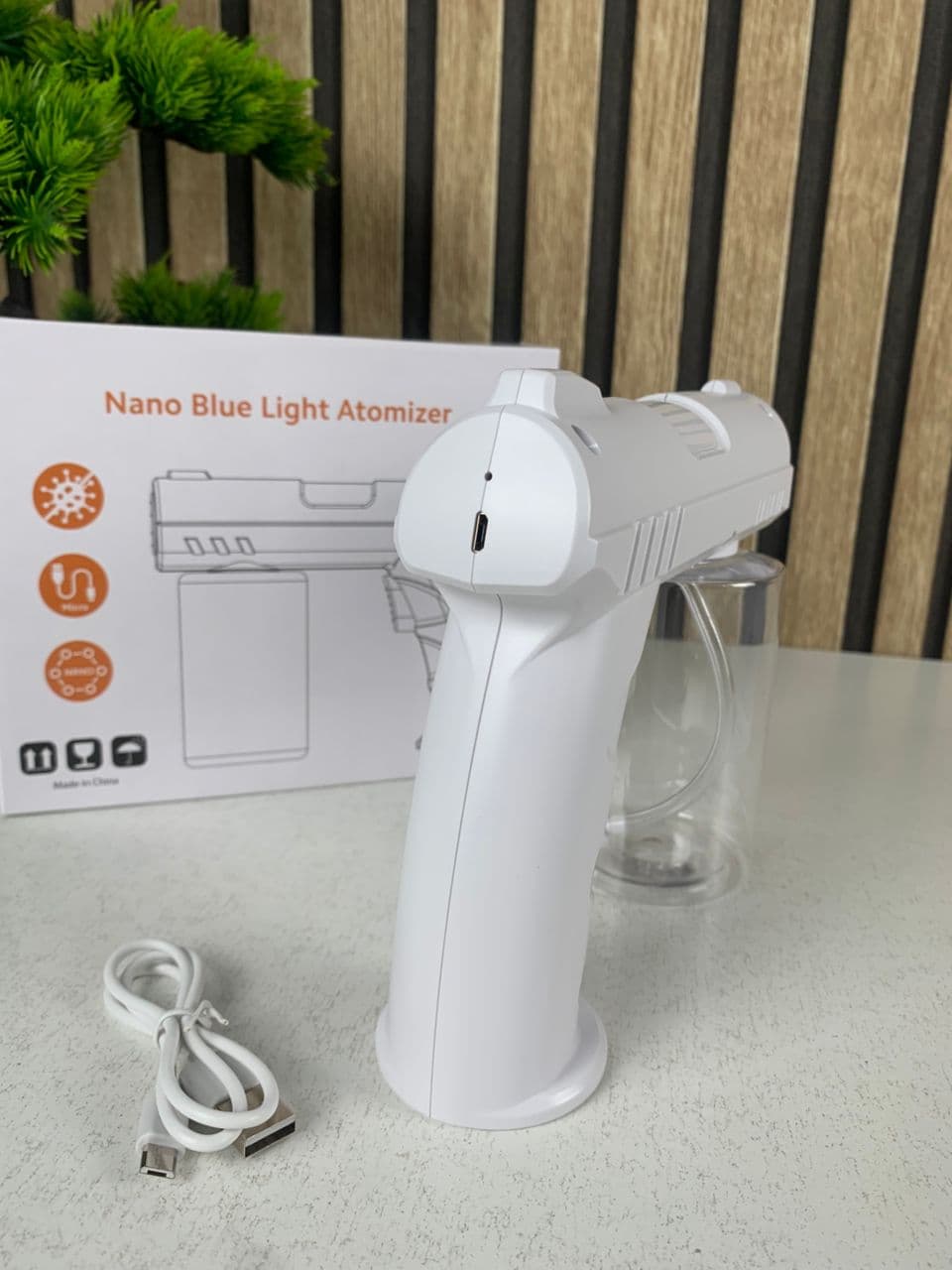 Pistolet pulvérisateur de désinfection sans fil 280 ml rechargeable par USB – جهاز تنظيف وتعقيم - Maison - صورة حقيقية 11