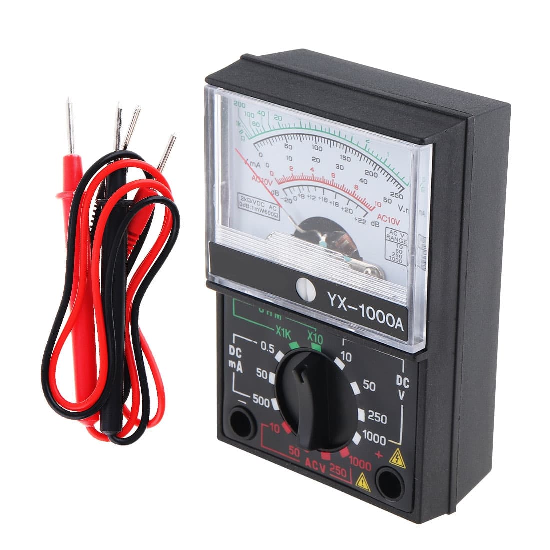 Multimètre Portable avec une paire de stylos de Test pour mesurer la tension DC AC et le courant continu YX-1000A - Outillage et Bricolage - صورة 1