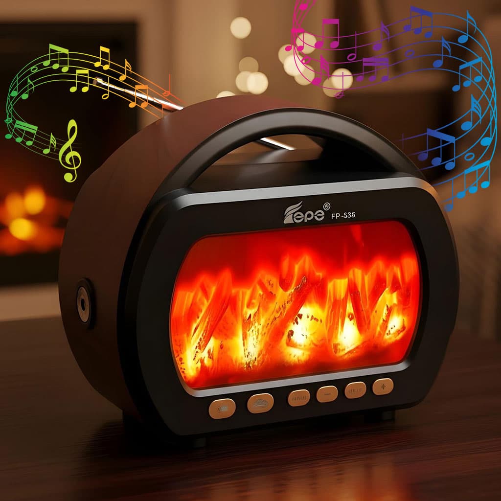 Haut Parleur Bluetooth sans fil Motif Flamme Style Rétro FP-535 – مكبر صوت بلوتوث - Décoration - صورة 1