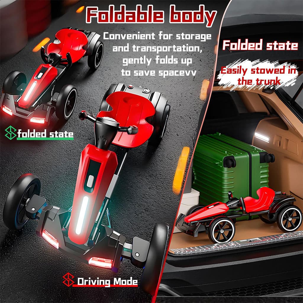 Voiture karting électrique pliable 12V pour enfants avec marche arrière – سيارة سباق كهربائية للأطفال - Jouet & Gaming - صورة 4