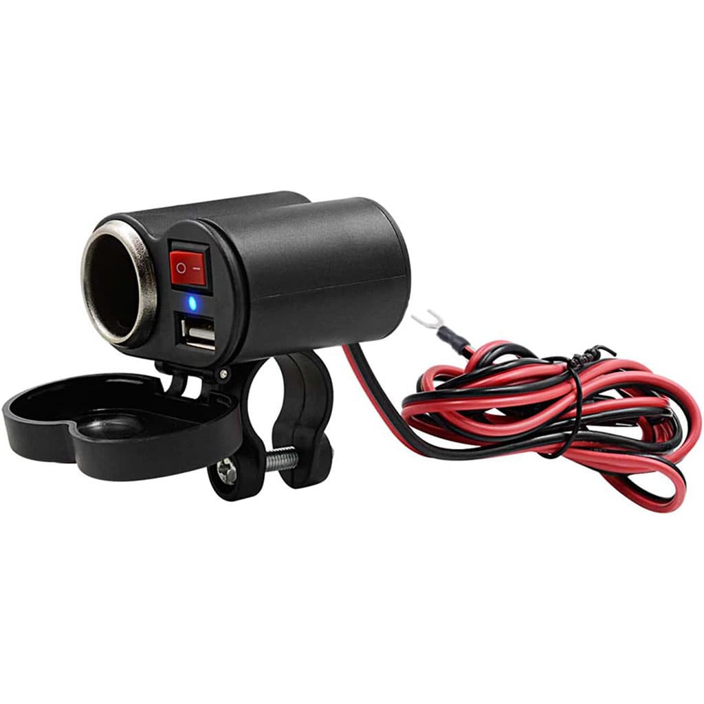 Chargeur USB 12 V pour guidon de moto avec prise allume-cig–are – مقبس طاقة لدرجات النارية - Accessoires Auto/Moto - صورة 2