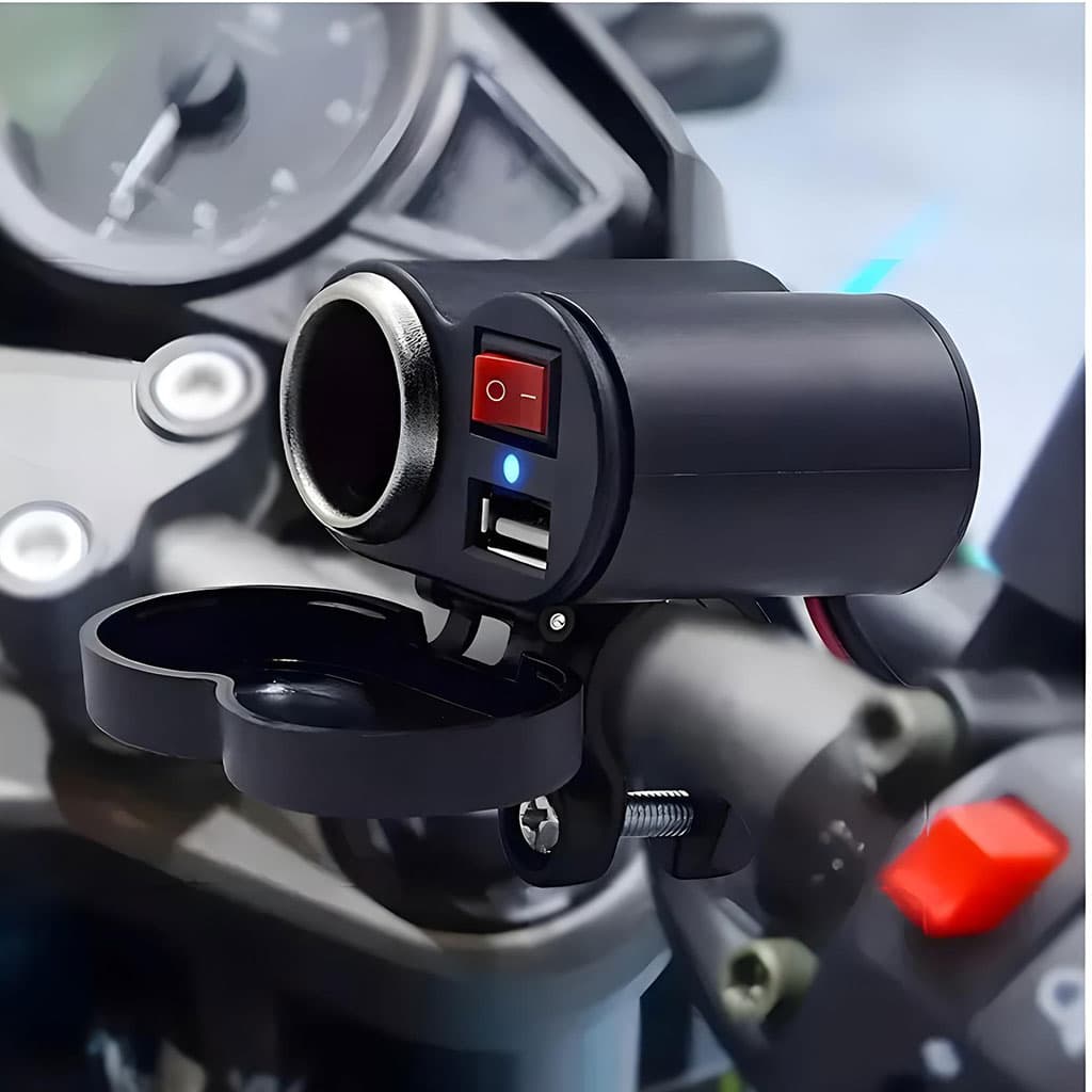 Chargeur USB 12 V pour guidon de moto avec prise allume-cig–are – مقبس طاقة لدرجات النارية - Accessoires Auto/Moto - صورة 7