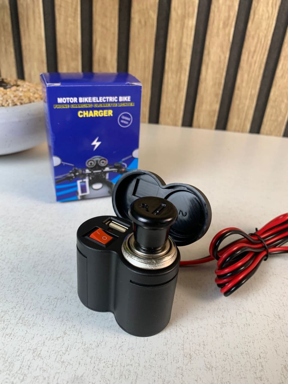 Chargeur USB 12 V pour guidon de moto avec prise allume-cig–are – مقبس طاقة لدرجات النارية - Accessoires Auto/Moto - صورة حقيقية 8