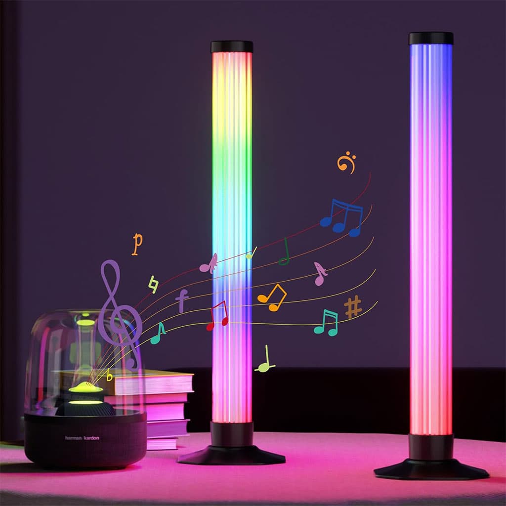 Lampes d’ambiance 2Pcs LED RVB Smart 360° avec plusieurs modes et synchronisation de la musique - Électronique - صورة 3
