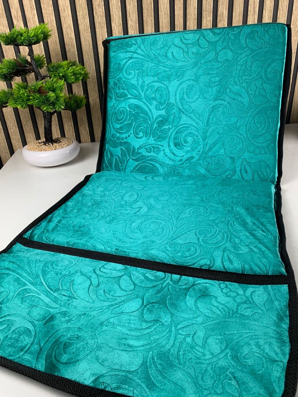 Tapis de Prière Sultan Pliable avec Dossier et Poche Arrière V2 – سجادة صلاة سلطان قابلة للطي مع مسند ظهر - Divers - صورة حقيقية 16