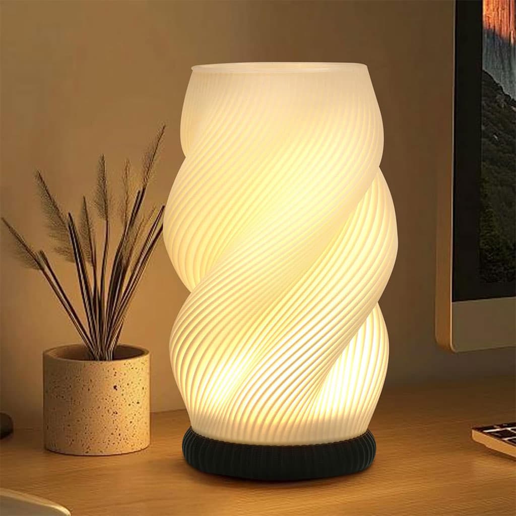Lampe de chevet et vase lumineux avec 3 couleurs et 9 niveaux de luminosité réglables – مصباح ديكور داخلي - Décoration - صورة 5