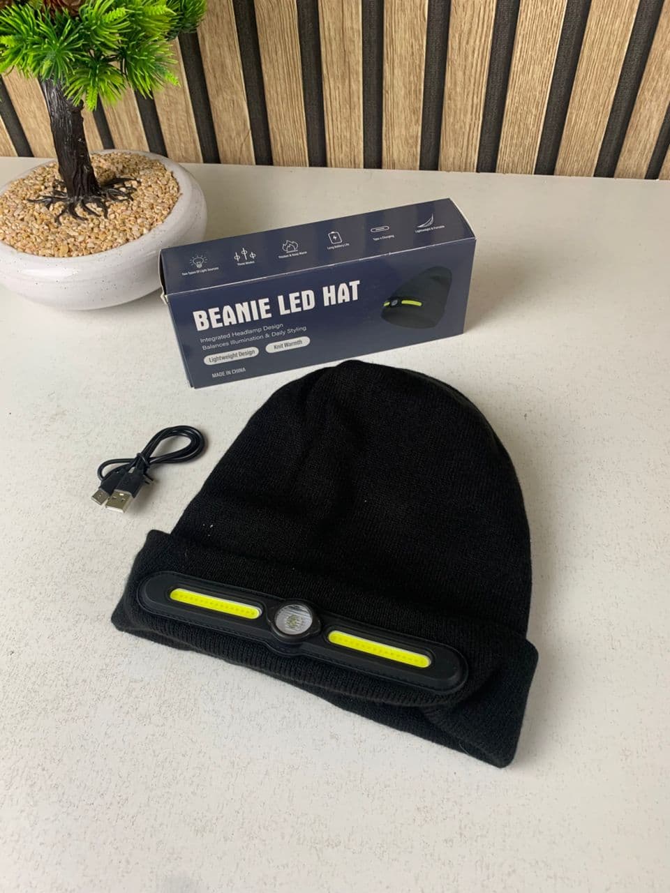 Bonnet d’hiver COB Headlight pour camping et randonnée – قبعة شتوية مزودة بمصباح أمامي - Divers - صورة حقيقية 11