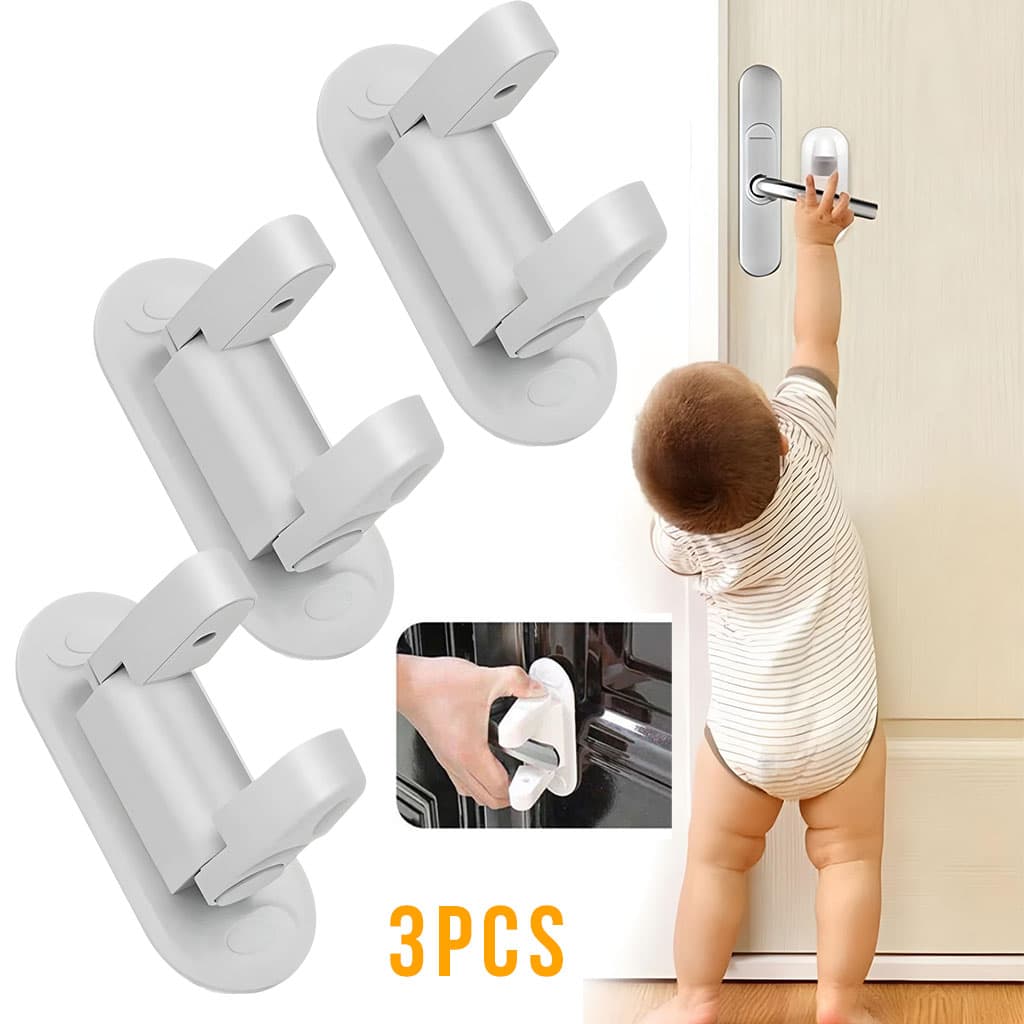 Serrure Anti-Overture Bloque-portes et Fenêtres pour Enfants 3Pcs - Maison - صورة 1