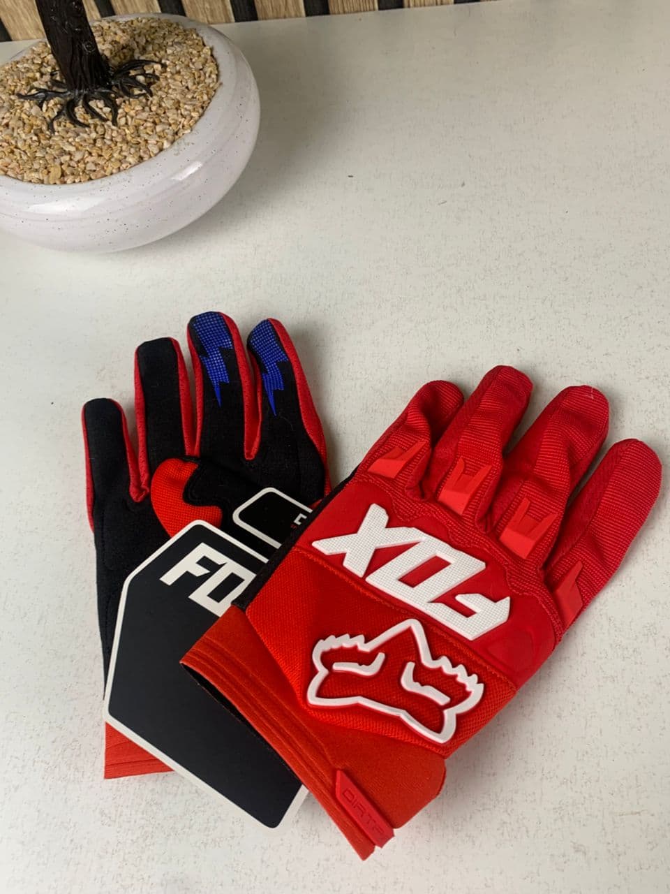 Gants Fox Racing pour motocross, tactiles – قفازات فوكس ريسينغ للدراجات النارية - Accessoires Auto/Moto - صورة حقيقية 6